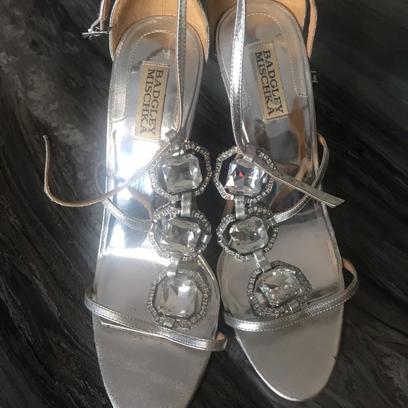 Badgley Mischka Harvey II Evening Sandal in Silver - Picture 3 of 6